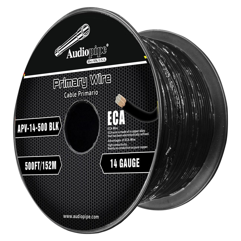 Audiopipe APV-14-500BLK Flexible ECA Primary Cable 14 Gauge 500' Black Image 1