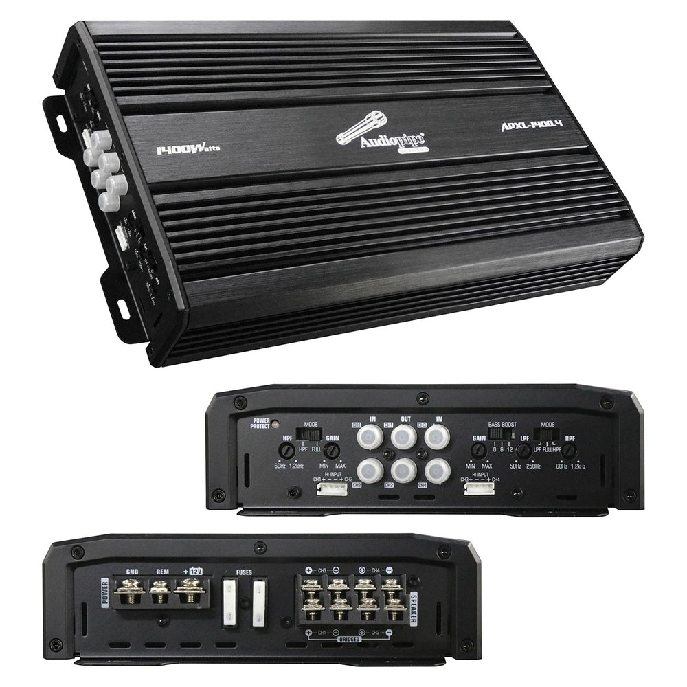 Audiopipe APXL-1400.4 4 Channel Amplifier 400W RMS/1400W Max Image 1