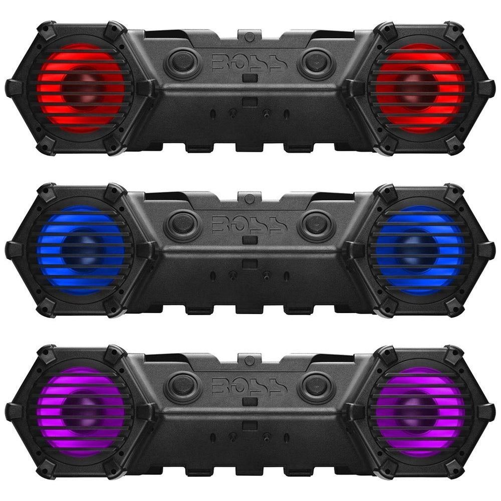 Boss ATV95LRGB Amplified Bluetooth 8" Marine Speaker with RGB Lighting & LED