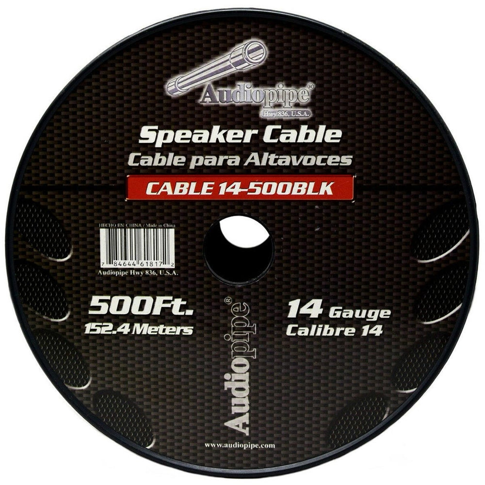 Nippon Cable14Black Speaker Cable 14 Ga. 500' Audiopipe; Red Black