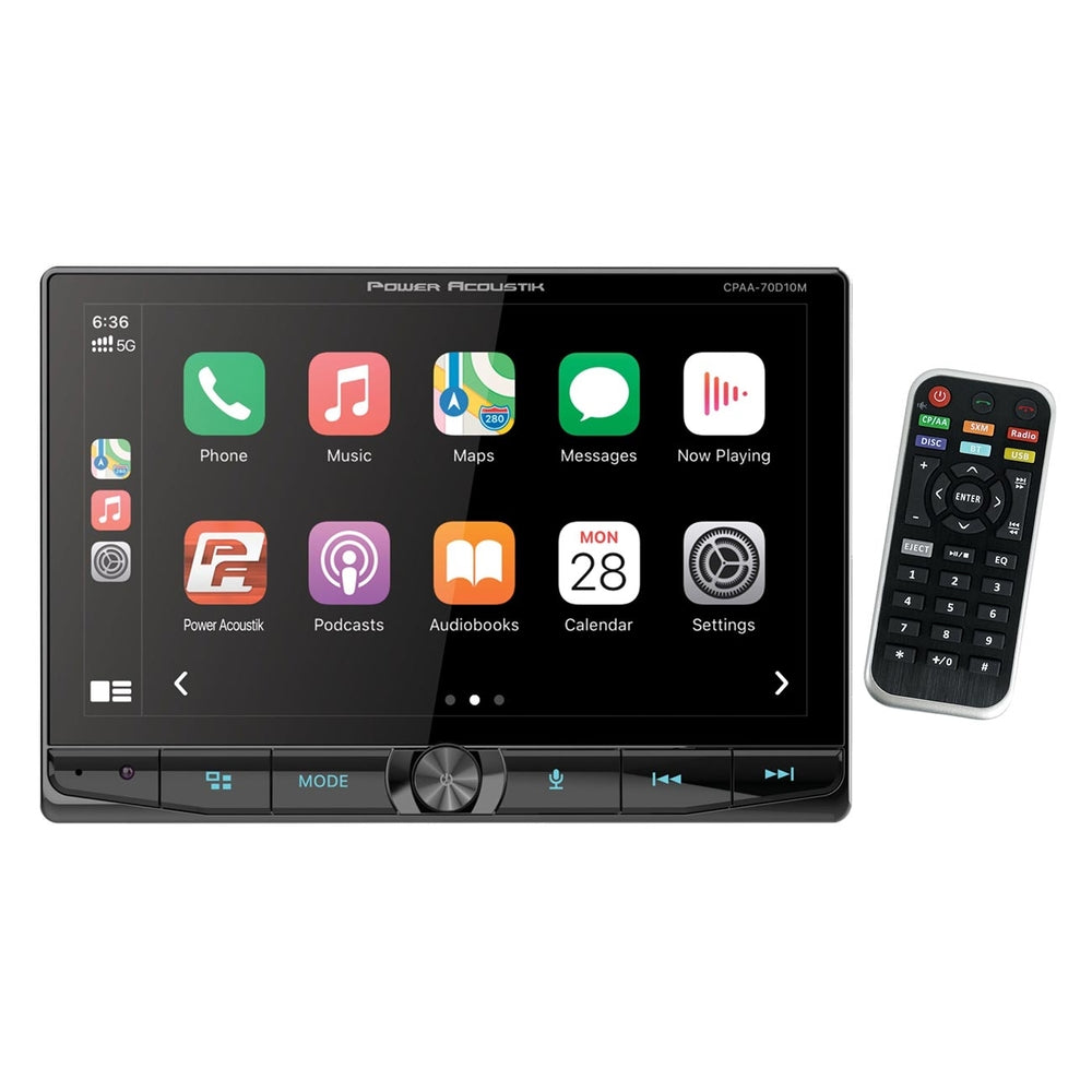 Power Acoustik CPAA-70D10M Double DIN Receiver with Apple CarPlay and Android Auto Image 1