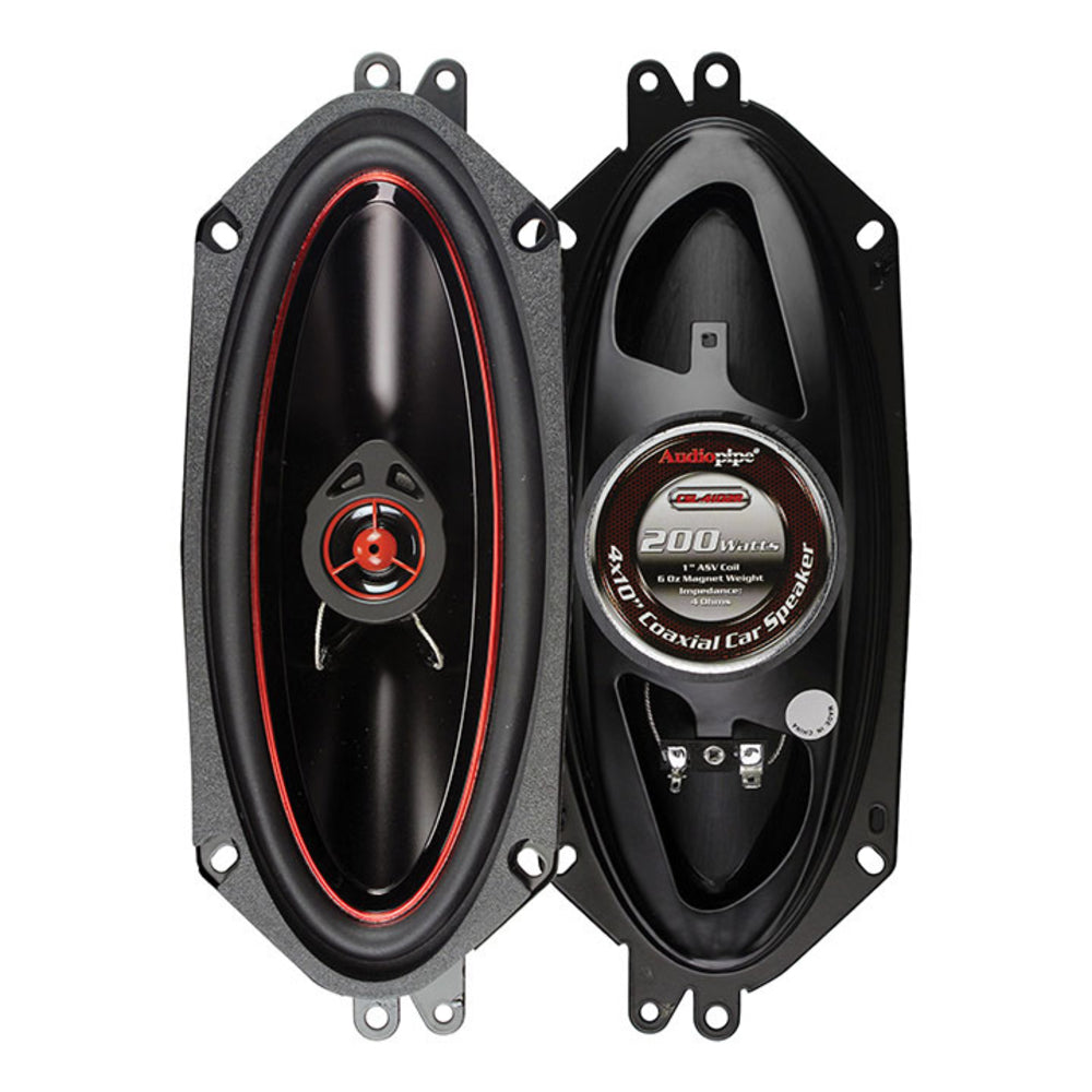 Audiopipe Csl-4102R 4X10 2-Way Pair Pp Cone Speaker 200 W Image 1