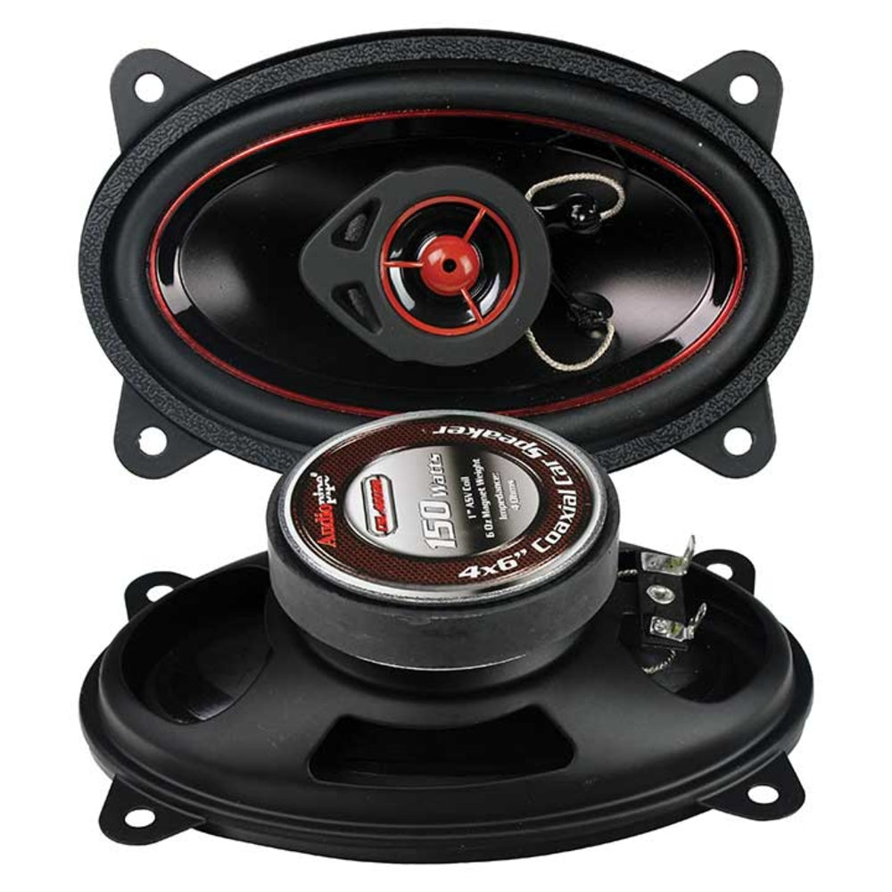 Audiopipe CSL4602R Redline 4x6" 2-Way Speaker Pair - 150W PP Cone Image 1