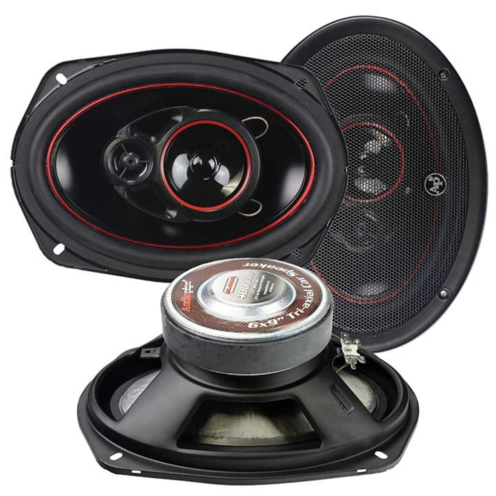 Audiopipe CSL6923R Redline Speaker 6x9" 3-Way Pair 400 Watt PP Cone Image 1