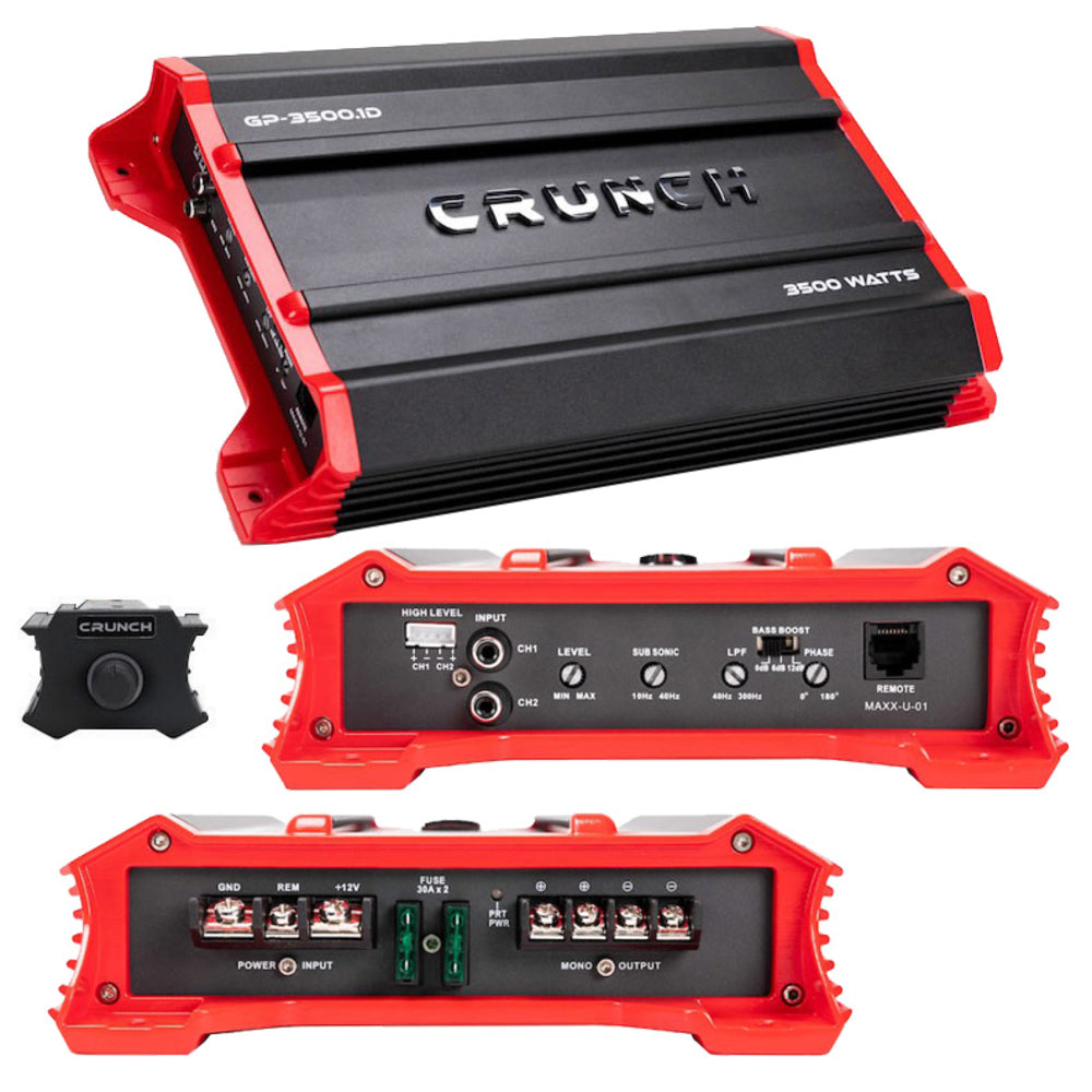 Crunch GP-3500.1D Monoblock Class D Amp - 3,500W @ 1 Ohm - Ground Pounder Image 1