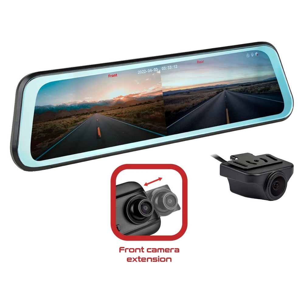 Nippon IS-RVDVR-99 9.66" Monitor Rear View Mirror