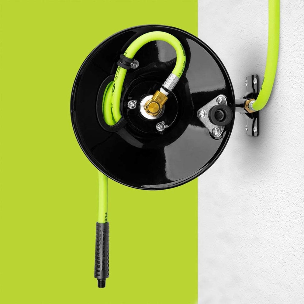 Flexzilla L8650FZ Air Hose Reel 3/8" x 50ft - Heavy Duty Open Face