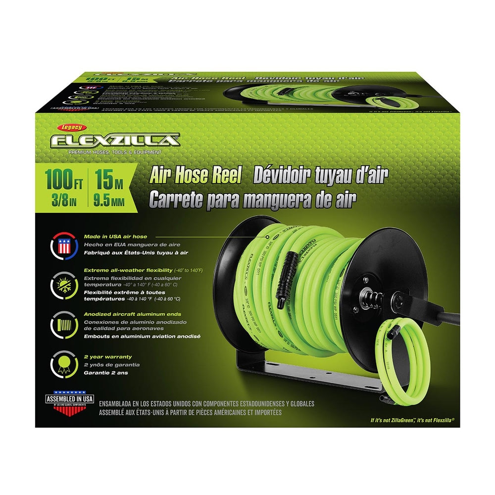 Flexzilla L8652Fz Manual Air Hose Reel Fixed 3/8" X 100''