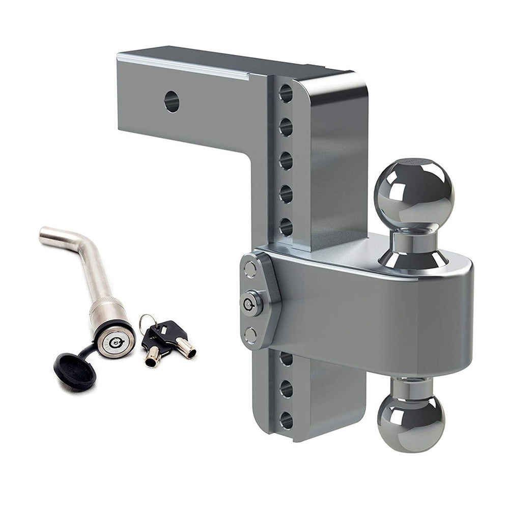 Weigh Safe LTB8-2-KA Drop Hitch 2.5'' - Fits 2 Inch Receiver, 12500 lbs GTW, Adjustable Image 1