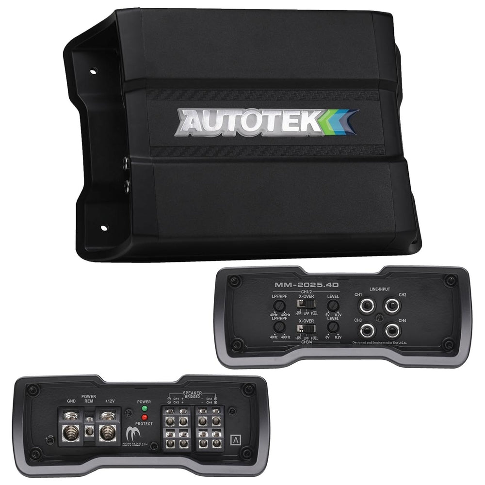 Autotek Mm-2025.4D Mean Machine Compact D Class Amplifier 2000 Watts 4 Channel Image 1
