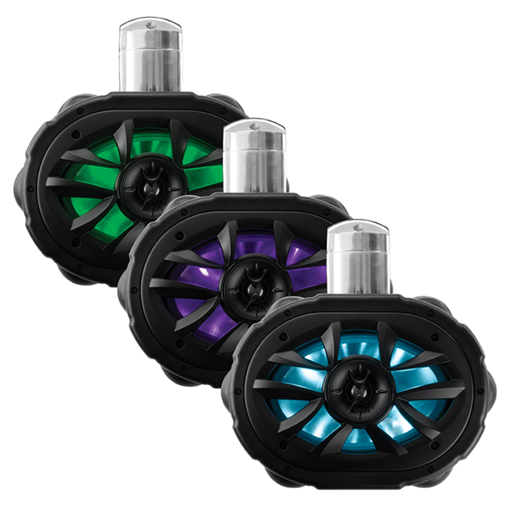 Boss MRWT69RGB 6X9" Wake Tower Speaker - 2-Way Marine Speaker with RGB Lights