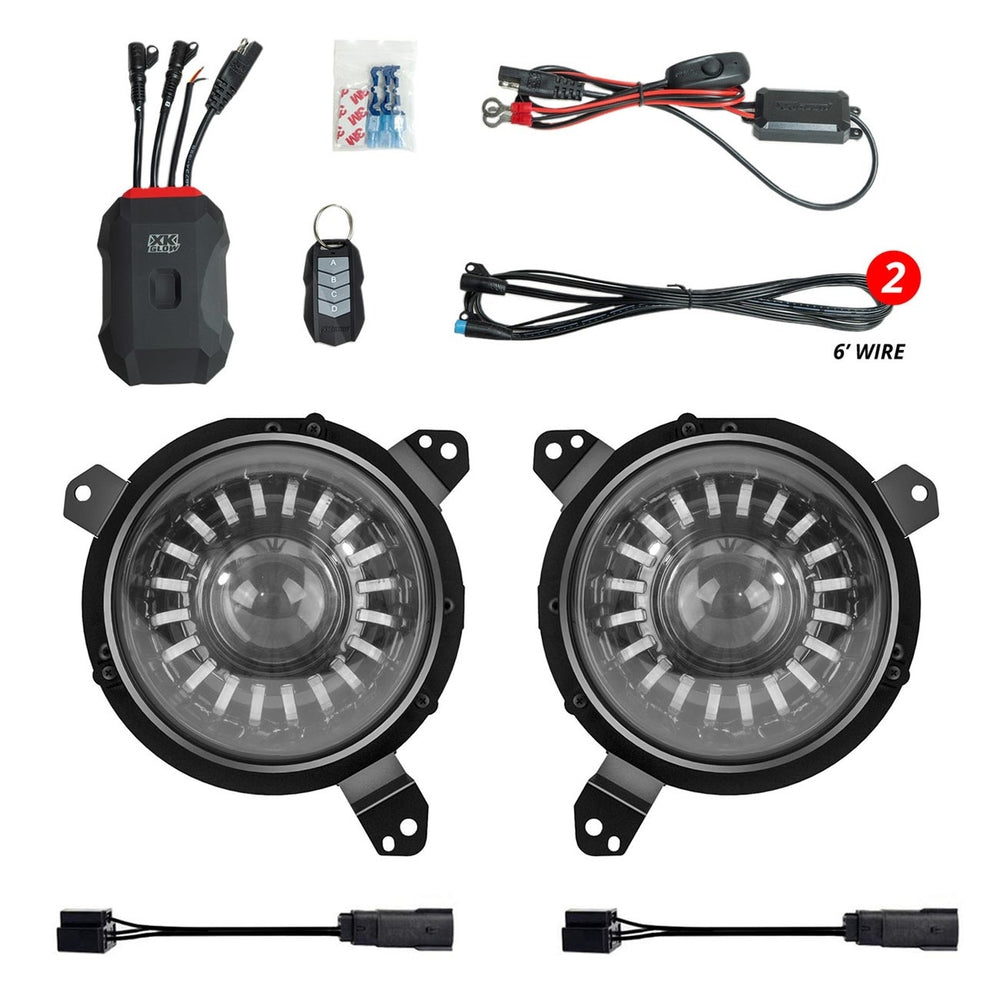 Xkglow MX-7in-JP-Kit-JL RGBW Jeep Headlight Kit - 2 Headlights