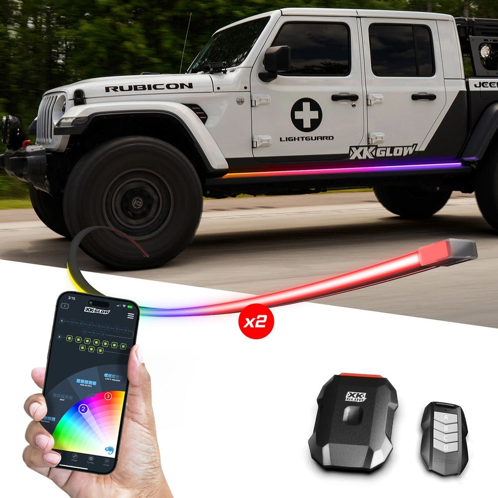 XKGlow MX-BG-JP-STA2 80" XKmax Atomix Body Panel RGB Color Chasing LED Light for Jeep Image 1