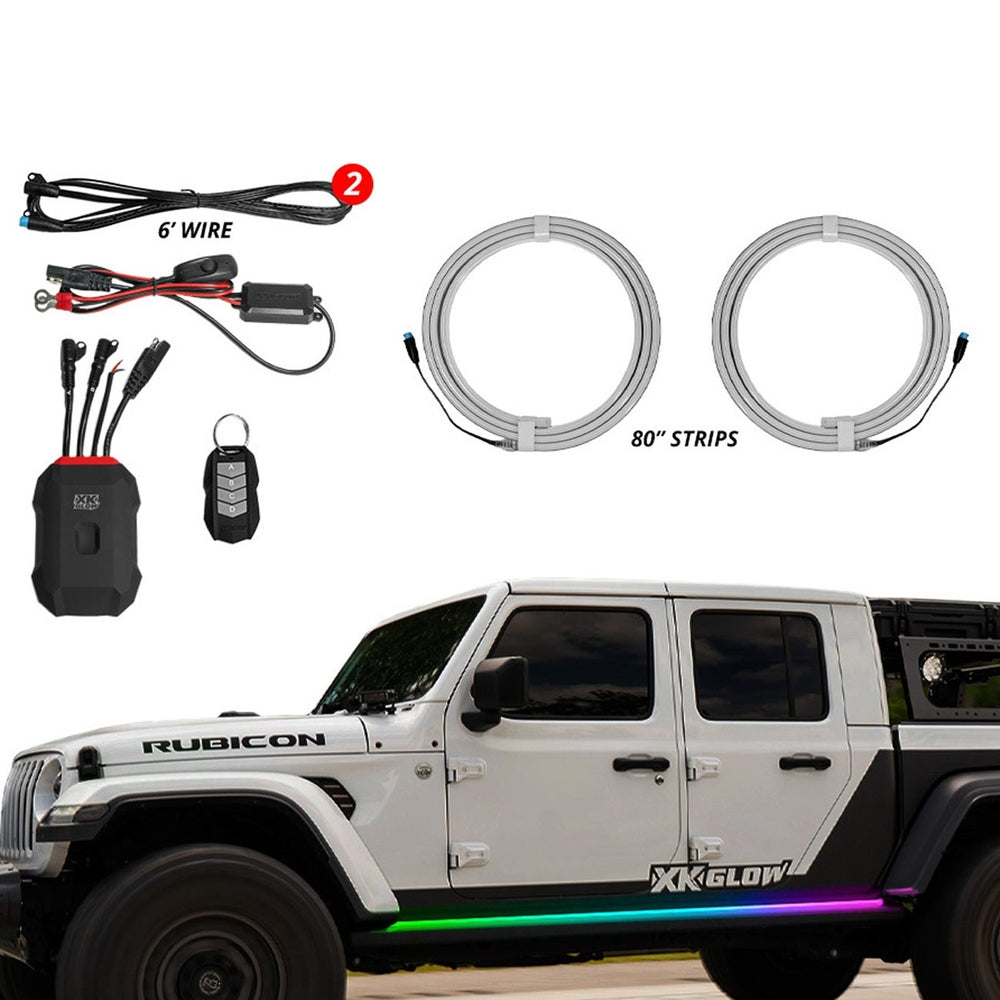 XKGlow MX-BG-JP-STA2 80" XKmax Atomix Body Panel RGB Color Chasing LED Light for Jeep