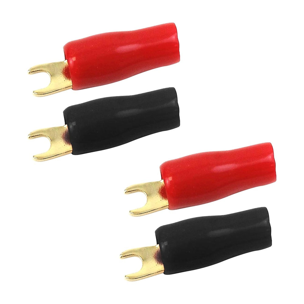 Audiopipe PBTS4 Gold Plated Spade Terminals 4-Gauge - 2 Pair Image 1