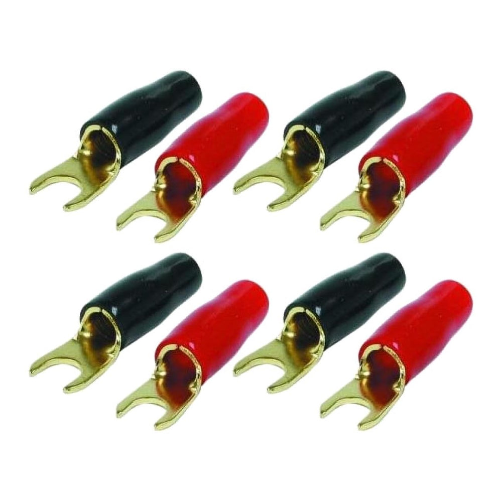 Audiopipe Pbts8 Gold Plated Spade Terminals 8-Gauge 4 Pair Image 1