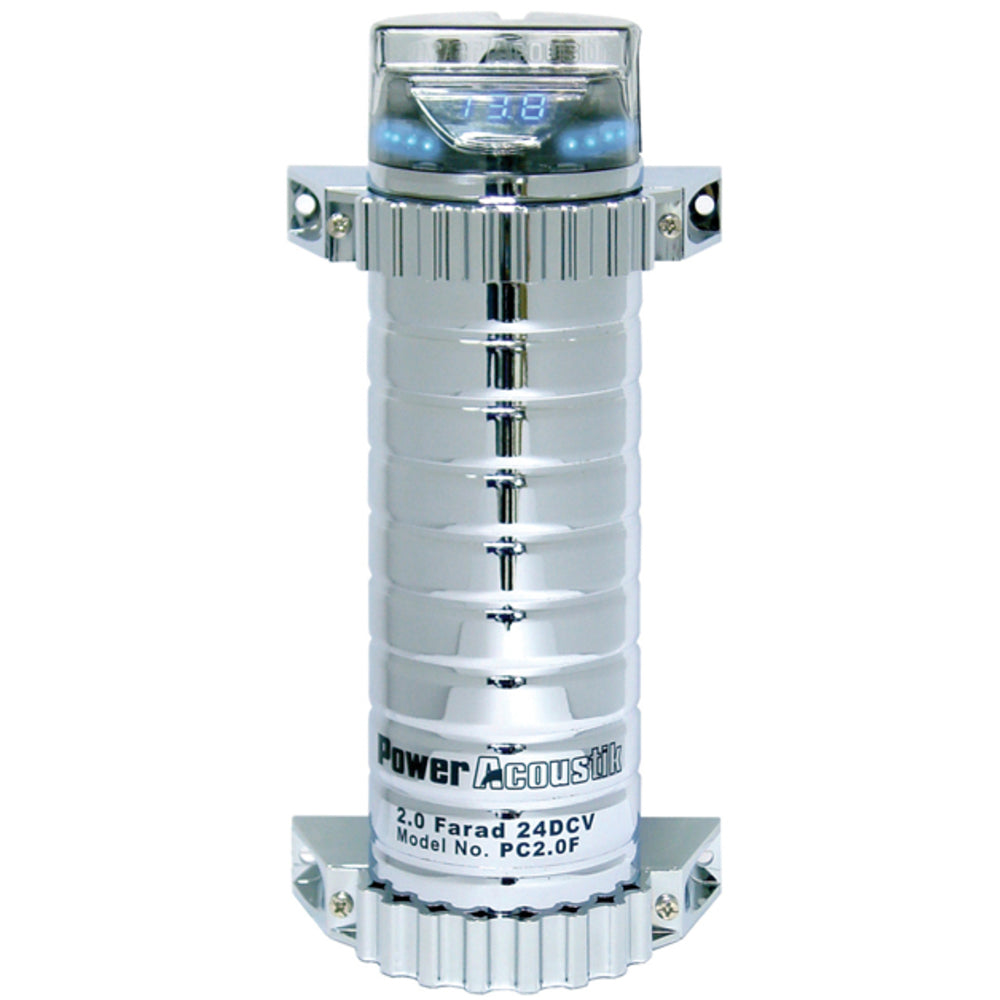 Planet Audio Pc20F 20 Farad Capacitor Digital Voltage Display Blue Illumination Image 1