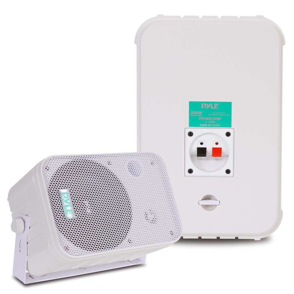 Pyle PDWR50W Outdoor Pro Speakers 6.5" White Pair