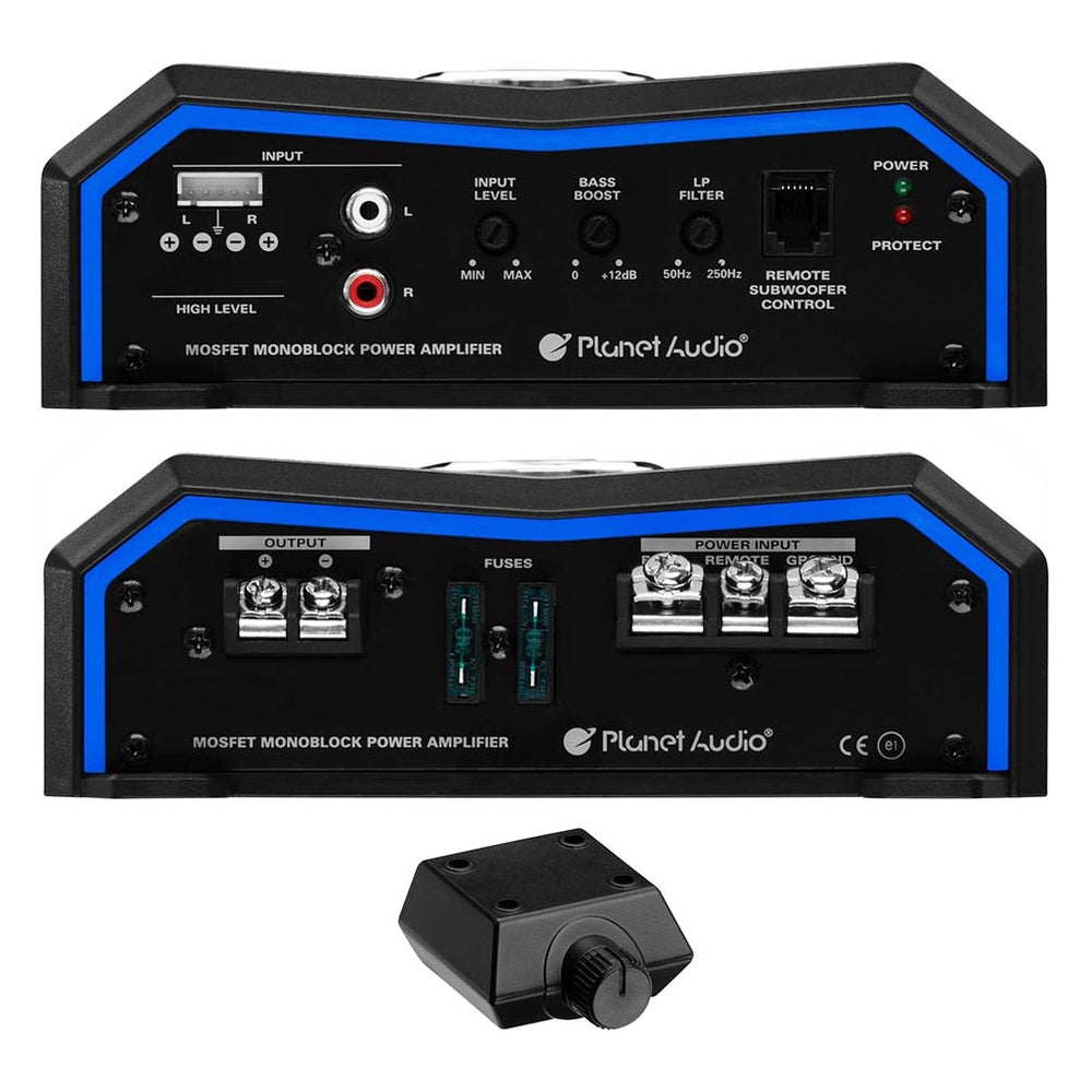 Planet Audio Pl2500.1M Pulse Series Class A/B Monoblock Amplifier 2500W Max