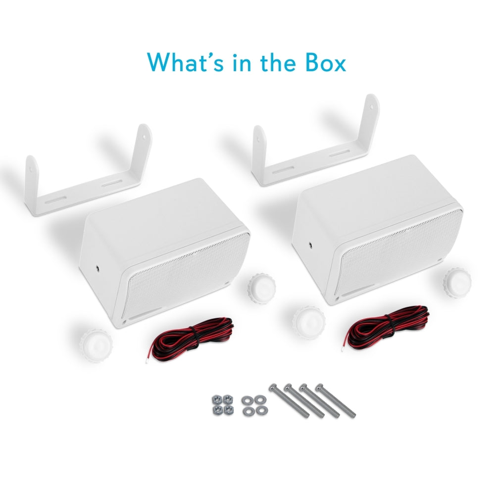 Pyle PLMR24 Hydra Marine Speaker 100W, Black, Wired