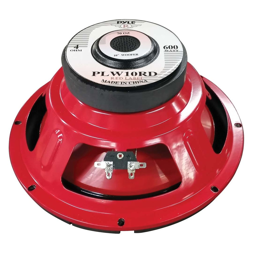 Pyle PLW10RD 10" Car Subwoofer 600W Red Label Cone