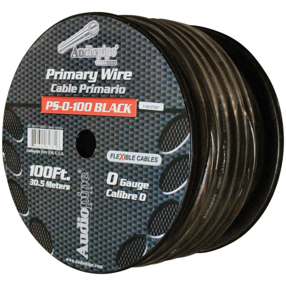 Audiopipe PS0100BK Power Cable 0 Ga. 100 Ft. Black Image 1