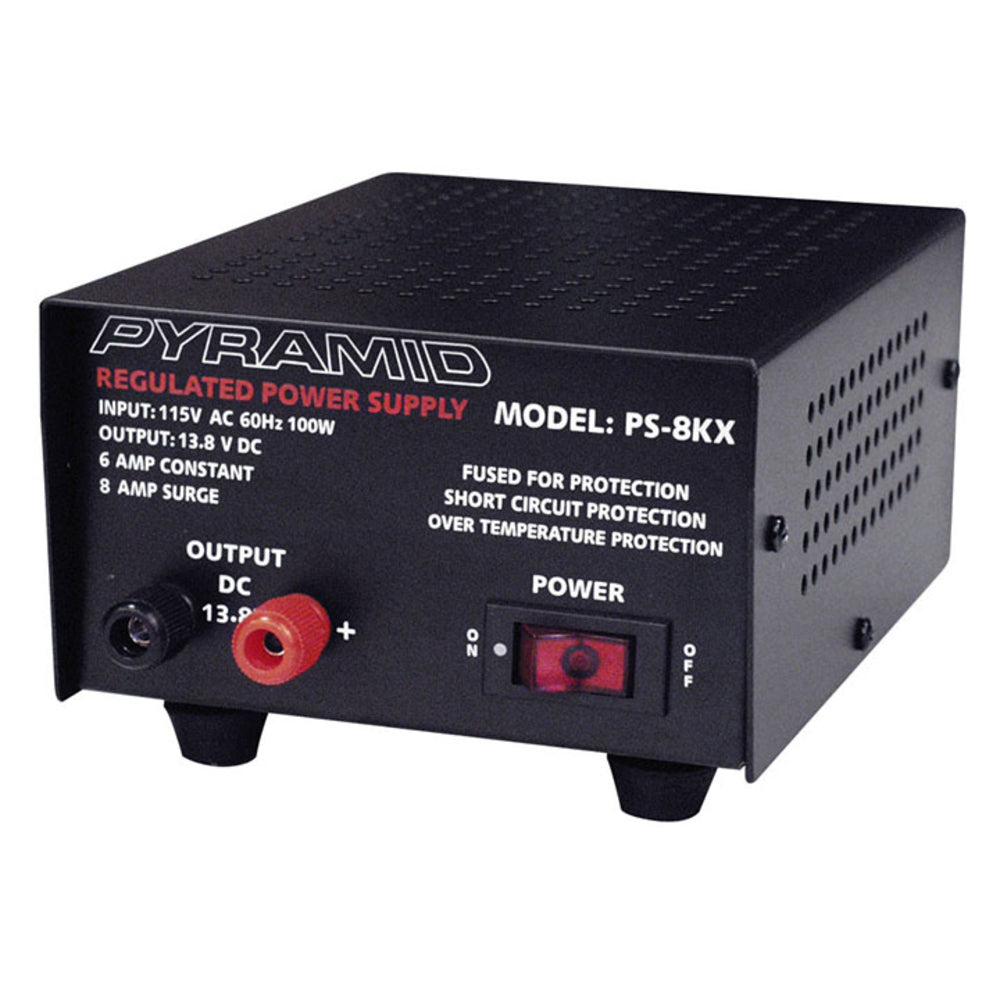 Pyramid PS8 6A Constant/8A Surge Power Supply for Cell Phones, CB Radios, Scanners Image 1