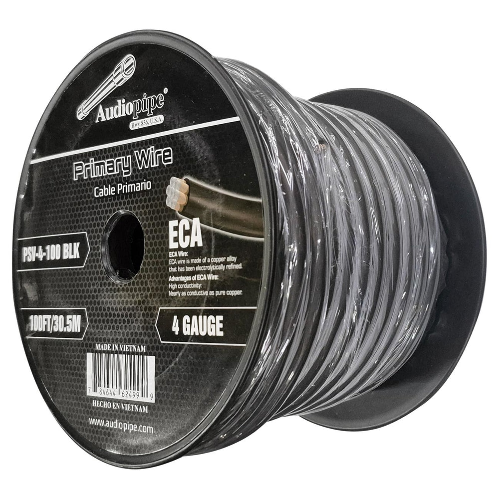 Audiopipe PSV-4-100 Black Flexible Power Cable 4 Gauge 100 Foot Image 1