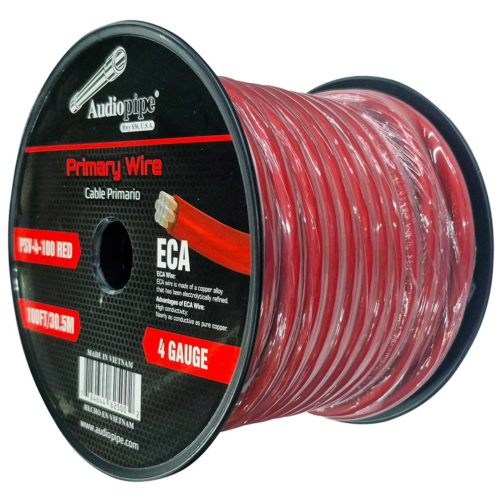 Audiopipe PSV-4-100 Red Flexible Power Cable 4 Gauge 100 Foot Image 1