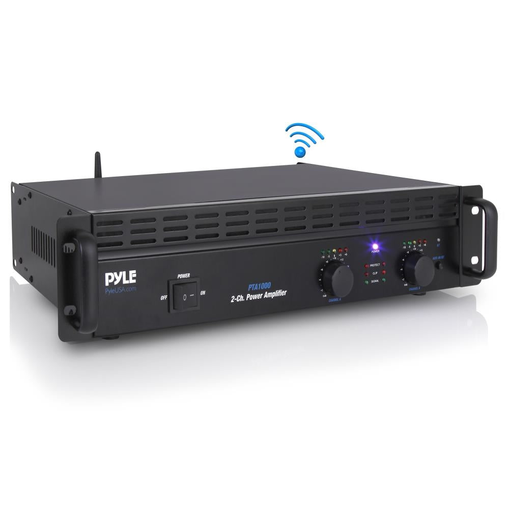 Pyle PTA1000 Amplifier Pro 1000W 2 Channel Rack Mount - BRGable Image 1