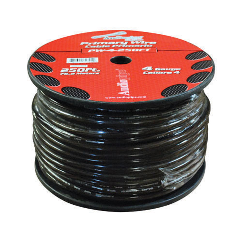 Nippon Pw4Bk Power Wire Audiopipe 4Ga 250' Black