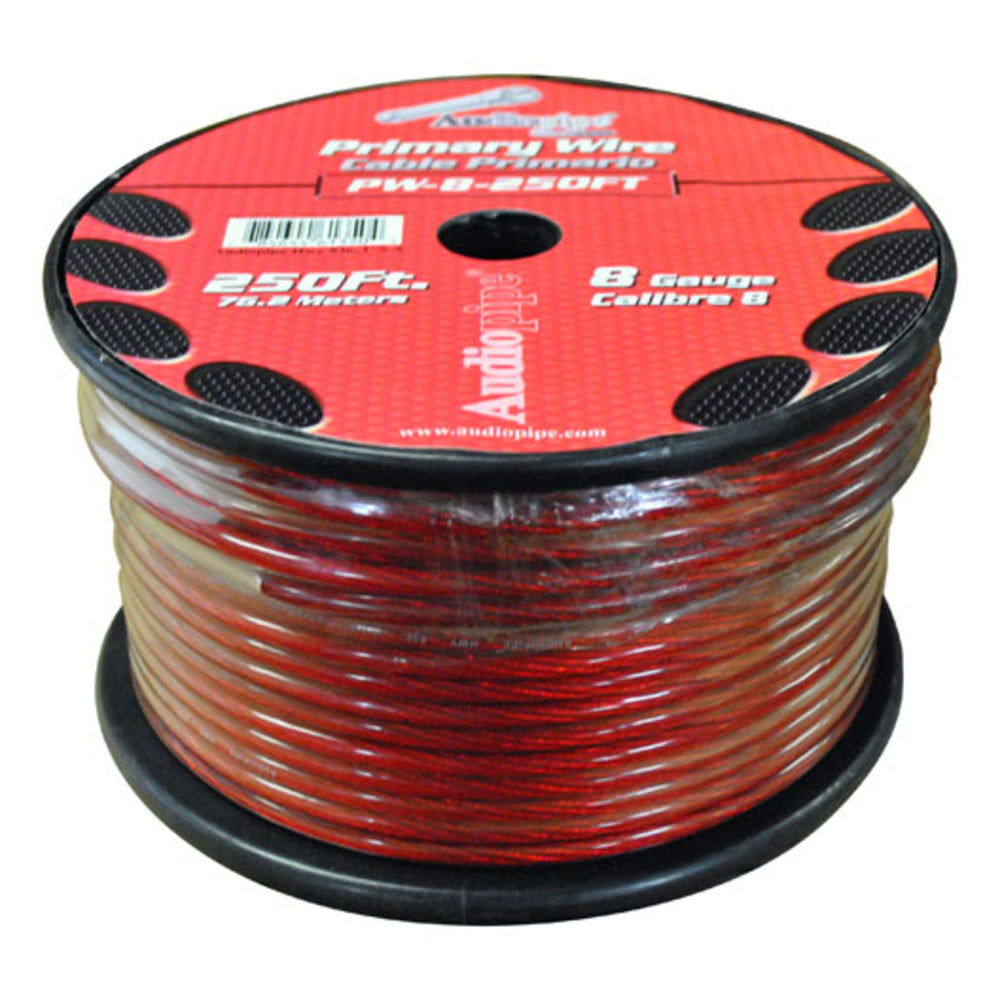 Nippon PW8RD Power Wire Audiopipe 8GA 250 Red  Image 1
