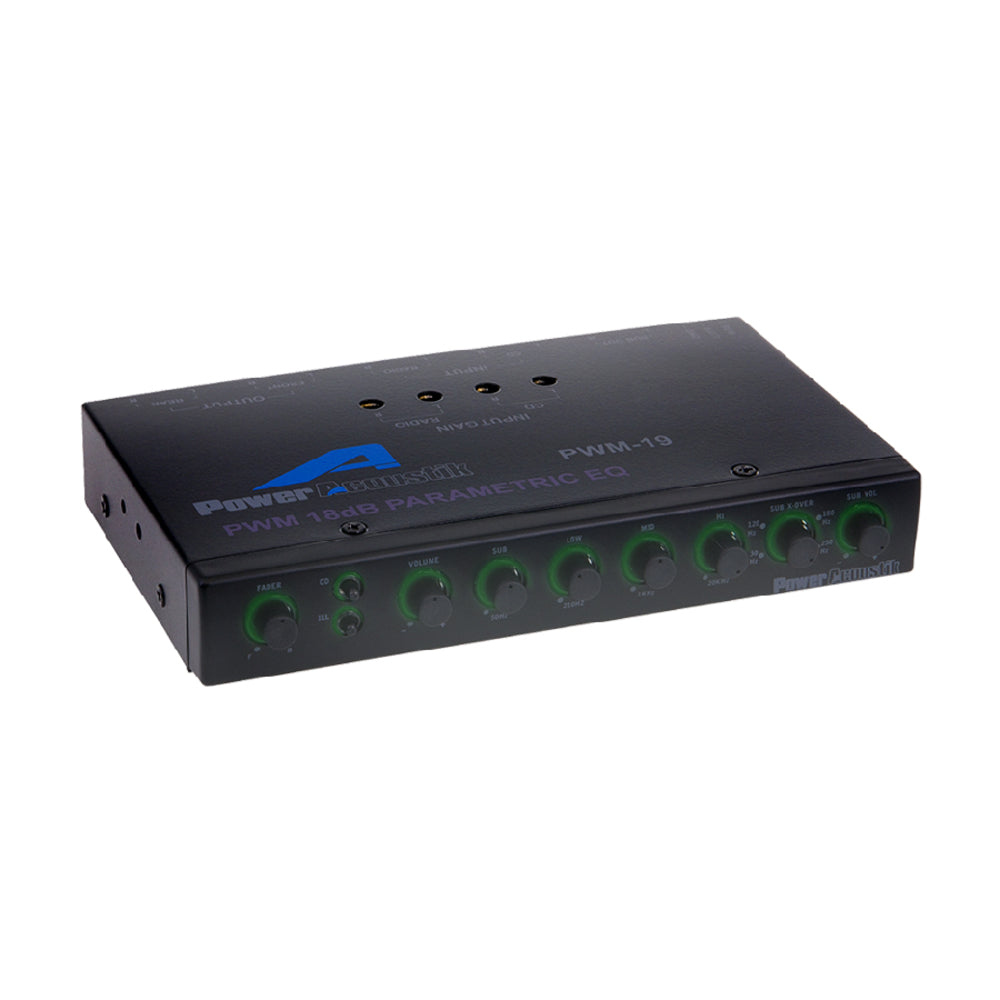 Power Acoustik PWM-19 Equalizer 1/2 Din Pre-Amp