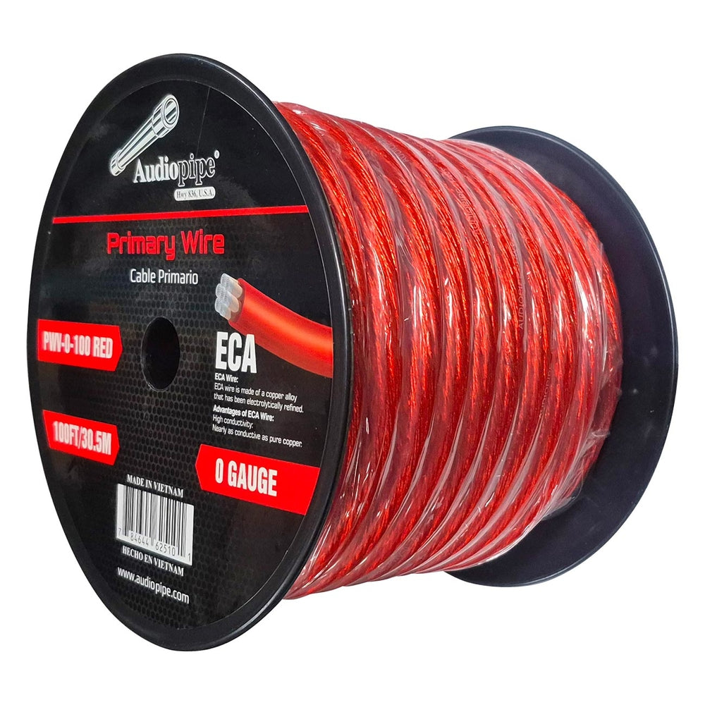 Audiopipe PWV-0-100 Red Power Cable 0 Gauge 100 Foot Image 1