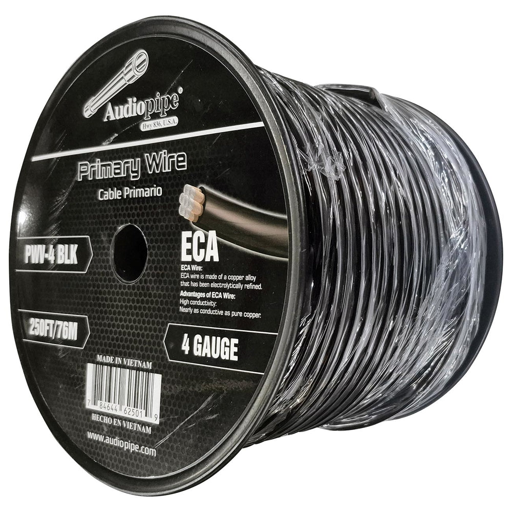 Audiopipe PWV-4 Black Power Cable 4 Gauge 250ft Image 1