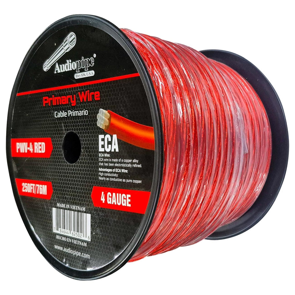 Audiopipe PWV-4 Red 4 Gauge Power Cable 250 Foot Image 1