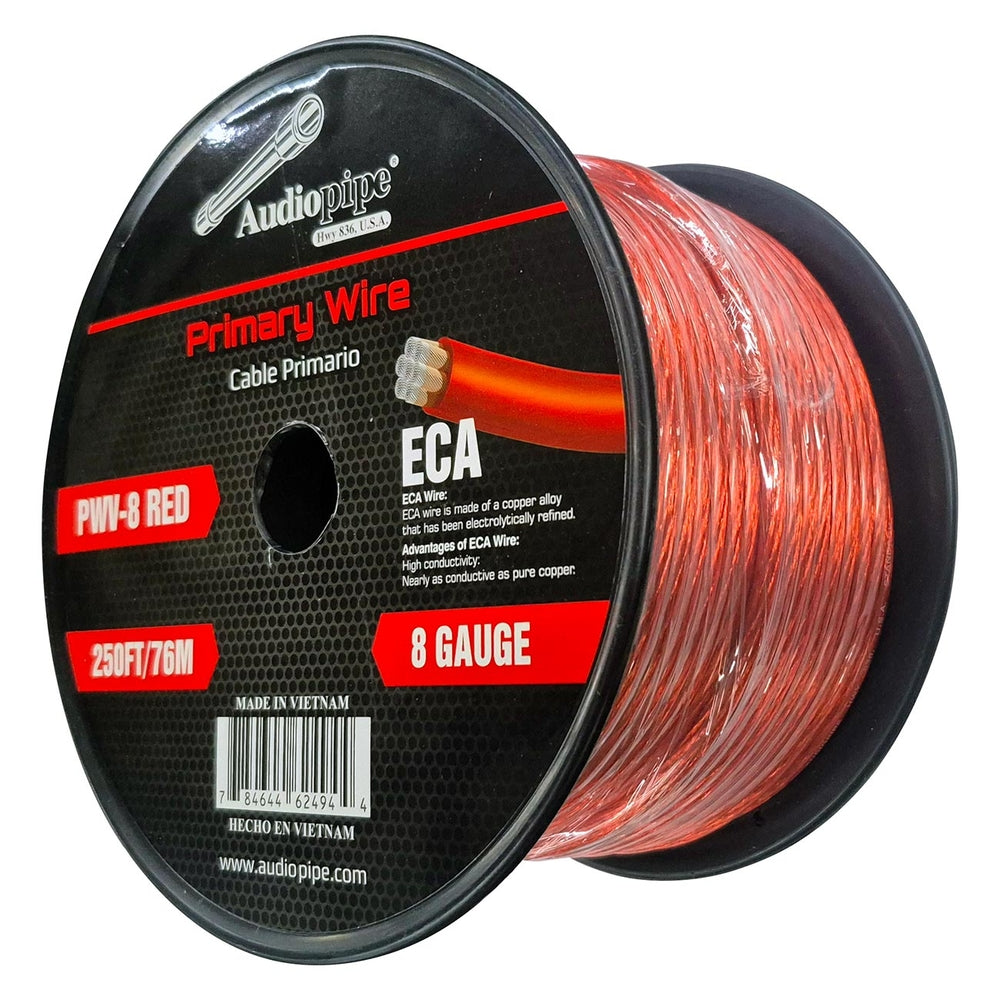 Audiopipe PWV-8 Red Power Cable 8 Gauge 250 Foot Image 1