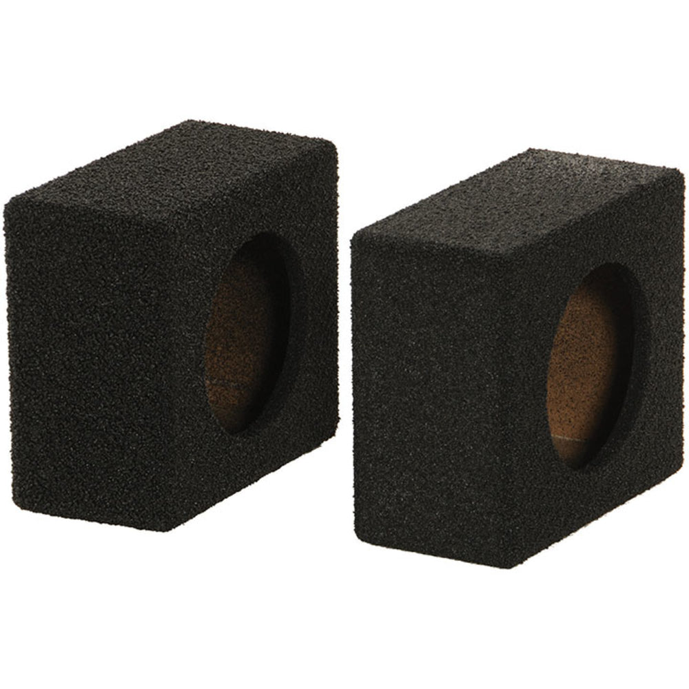 QPower QBTW6.5 Speaker Enclosure Pair - Qbomb Spray On Black Bedliner Image 1