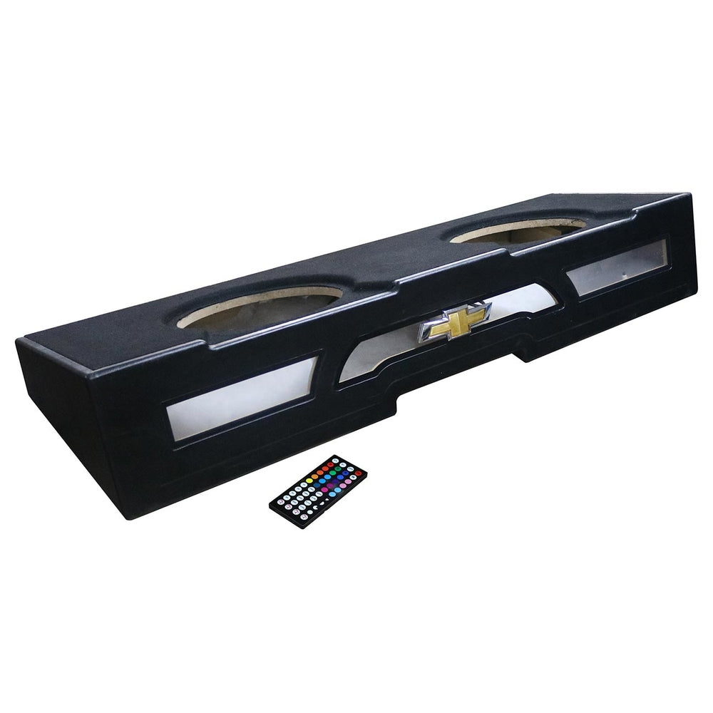 Qpower QL-Chevy07210 QLuxe Dual 10" Vented RGB LED Illumination Chevy Crew Cab