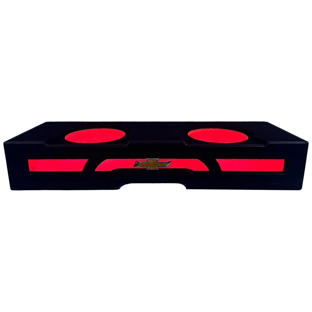 Qpower QL-Chevy07212 QLuxe Dual 12" Vented RGB Chevy 2007-2013 Crew Cab Subwoofer Image 1