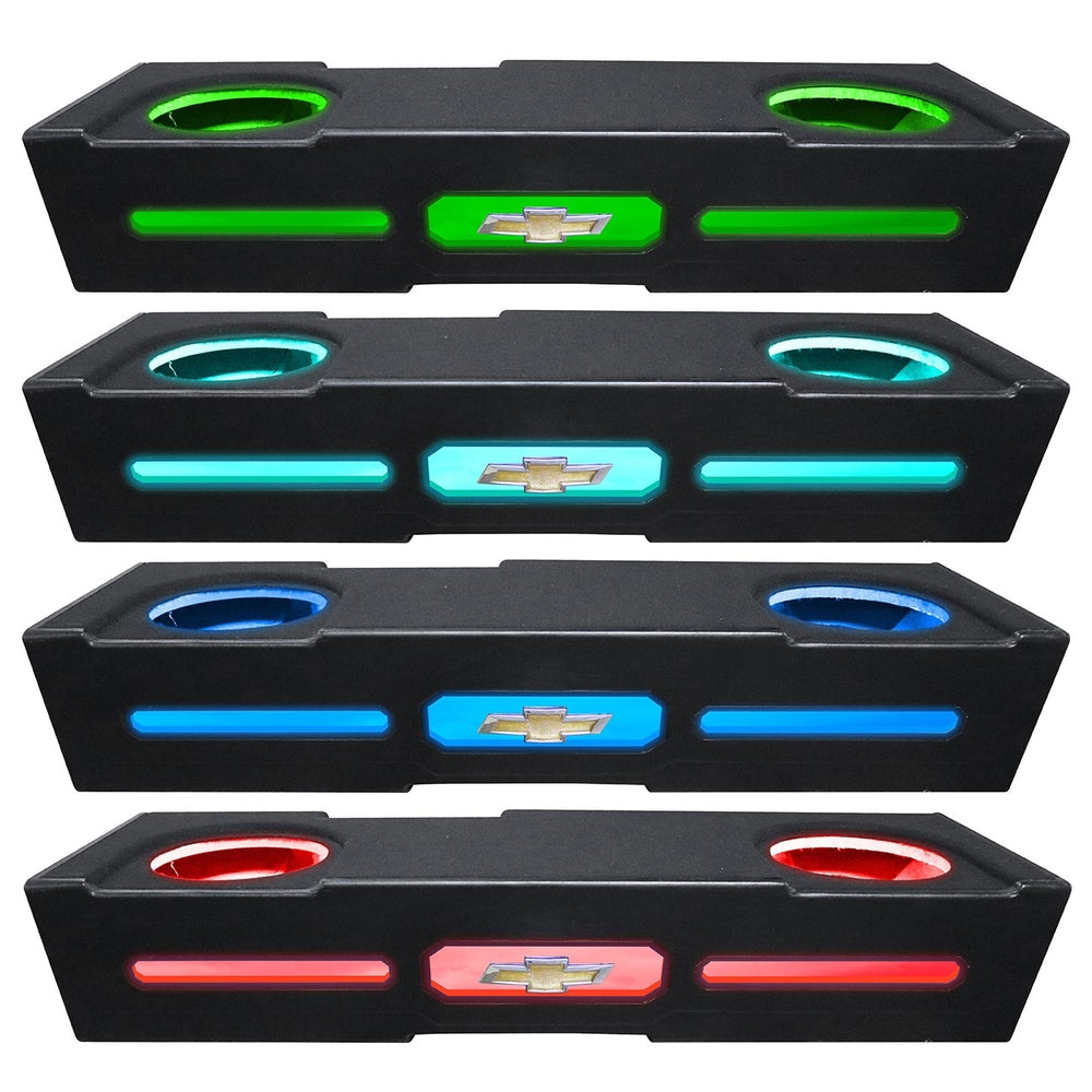 Qpower QL-Chevy19212 Dual 12" Vented RGB LED Illumination Chevy Crew Cab Image 1