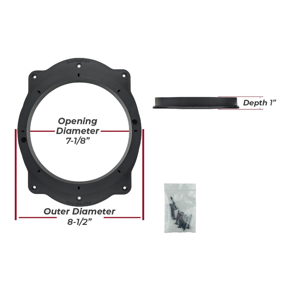 Audiopipe Ring-PVCA69-8 Toyota 6x9" to 8" Adapter Ring Spacer Black