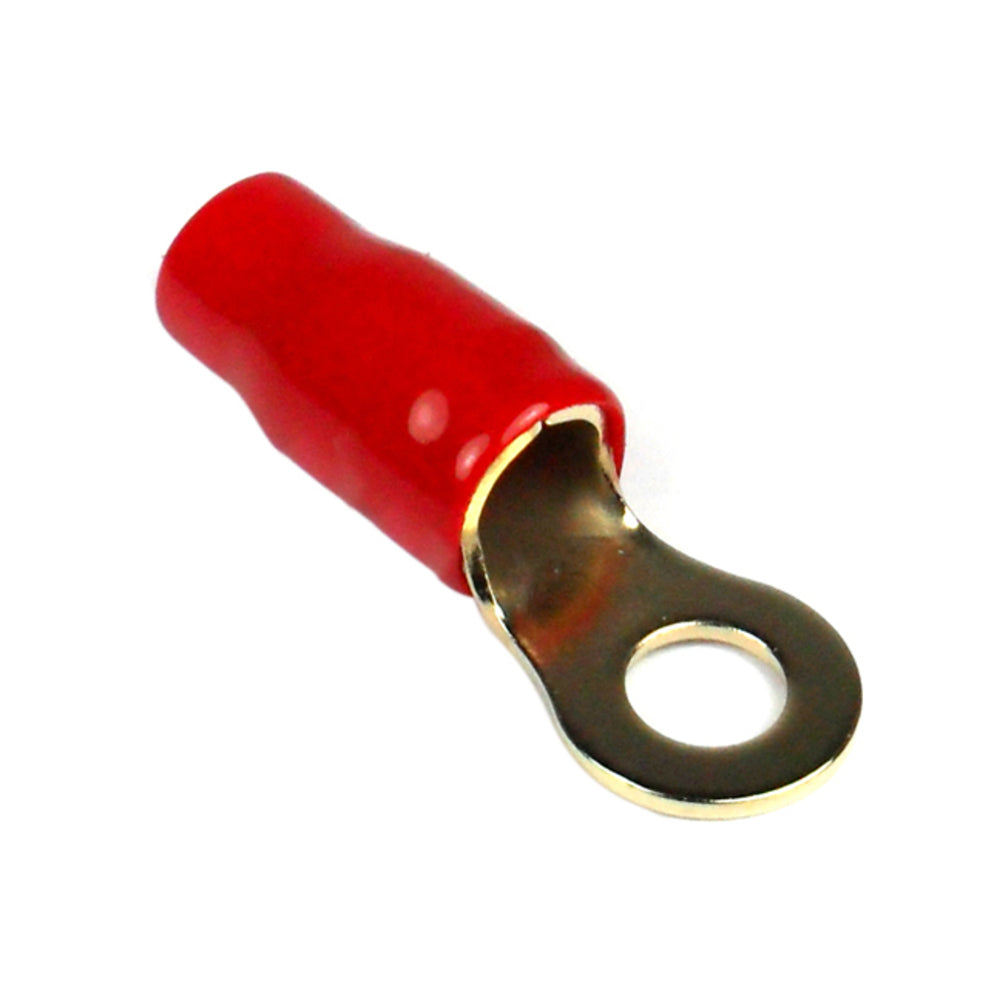 Xscorpion Rt4R Ring Terminal 4Ga. 10Pcs. Gold;Red Sleeve;Xscorpion Image 1