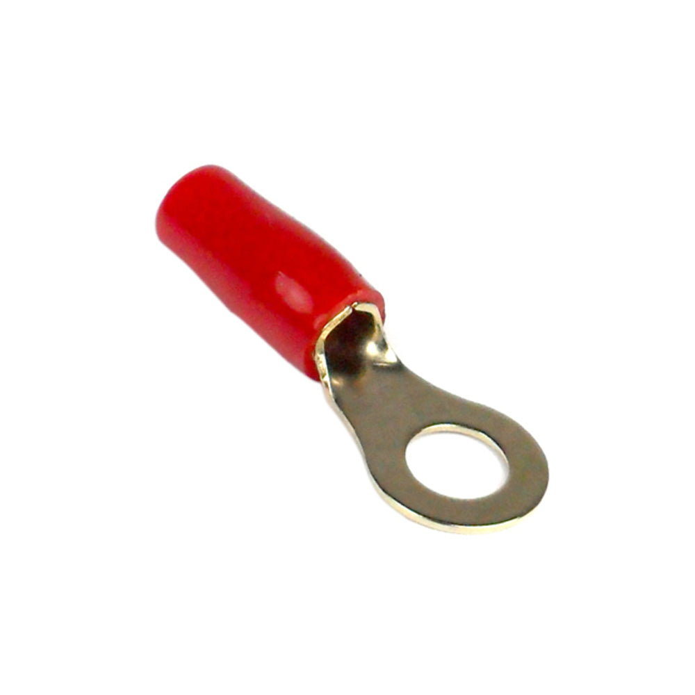 Xscorpion Rt8R 8Ga Ring Terminal 10Pcs Red Sleeve Gold Plated Image 1
