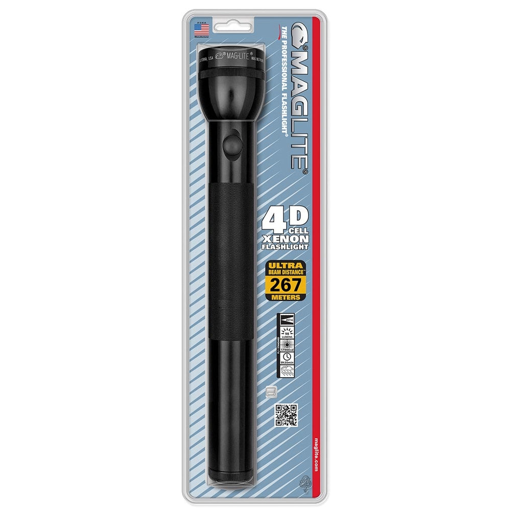Maglite S4D016 Heavy-Duty Incandescent 4-Cell D Flashlight Black Image 1
