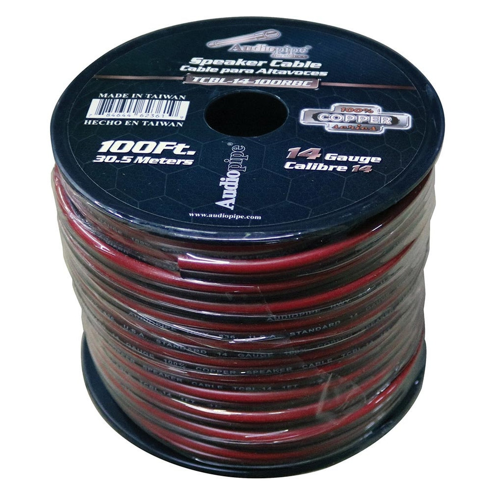 Audiopipe TCBL-14-100RBC 14GA 100% Copper Speaker Wire 100ft Image 1