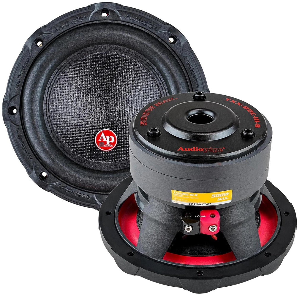 Audiopipe Txx-Bdc-Iii-8 8" Woofer 250W RMS Single 4 Ohm Coil Image 1