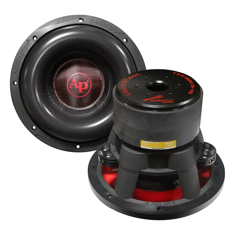 Audiopipe Txx-Bdc-Iv10 10" Dual 4 Ohm Woofer 900W RMS/1800W Max Image 1
