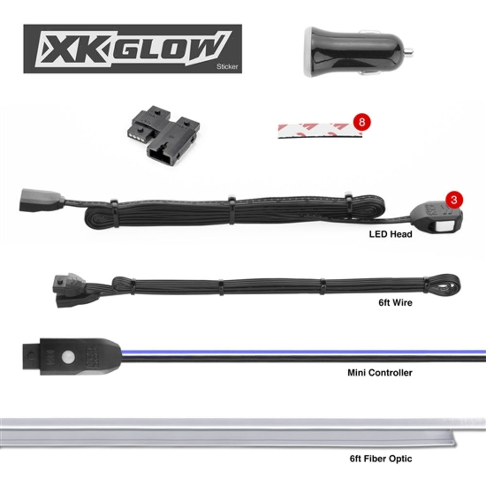 XkGlow XK-FO-STA LED 6ft Fiber Optic Interior Kit with Bluetooth Control
