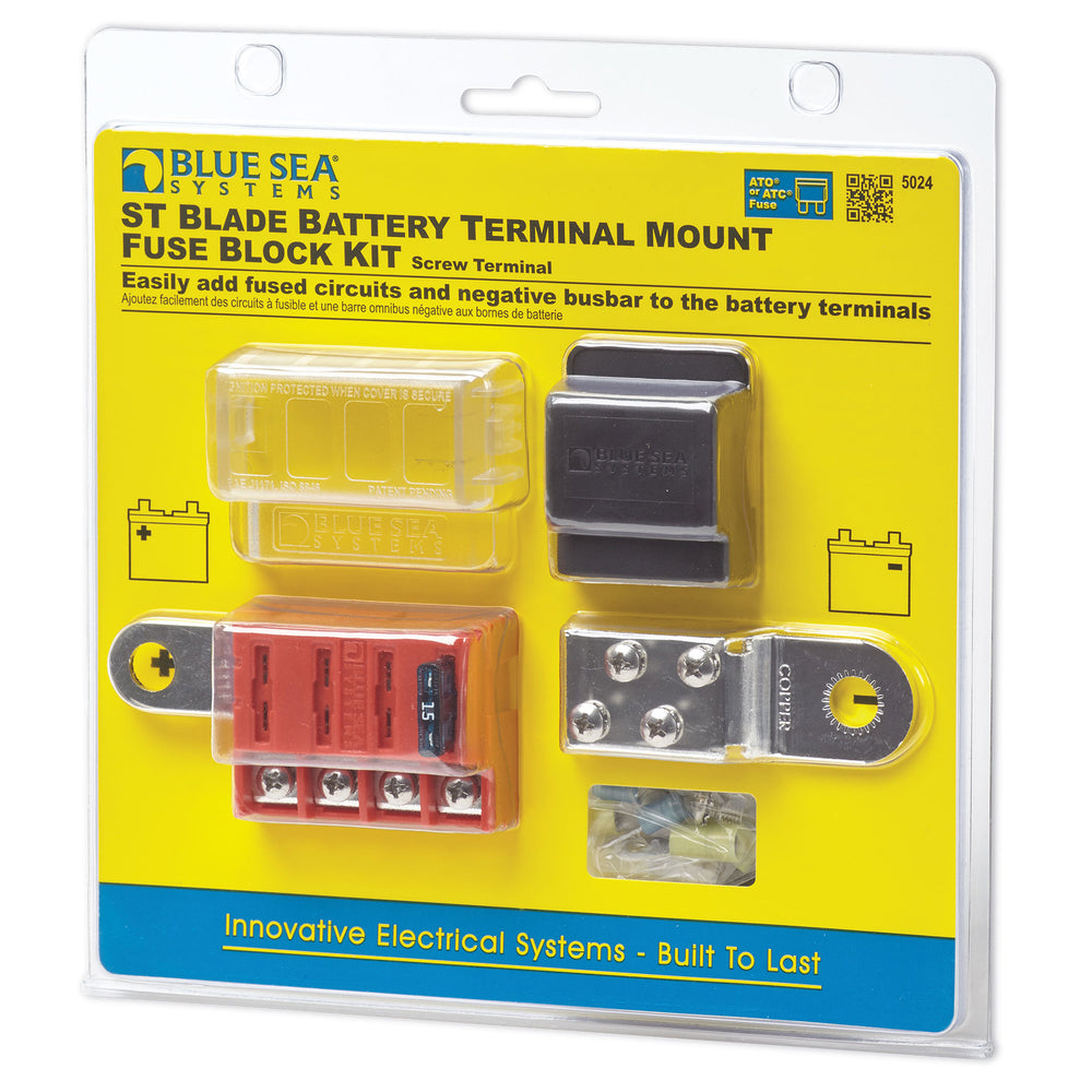 Blue Sea Systems 5024 4-Gang Battery Terminal Fuse Block St Ato/Atc And Cover Image 1